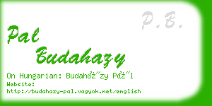pal budahazy business card
